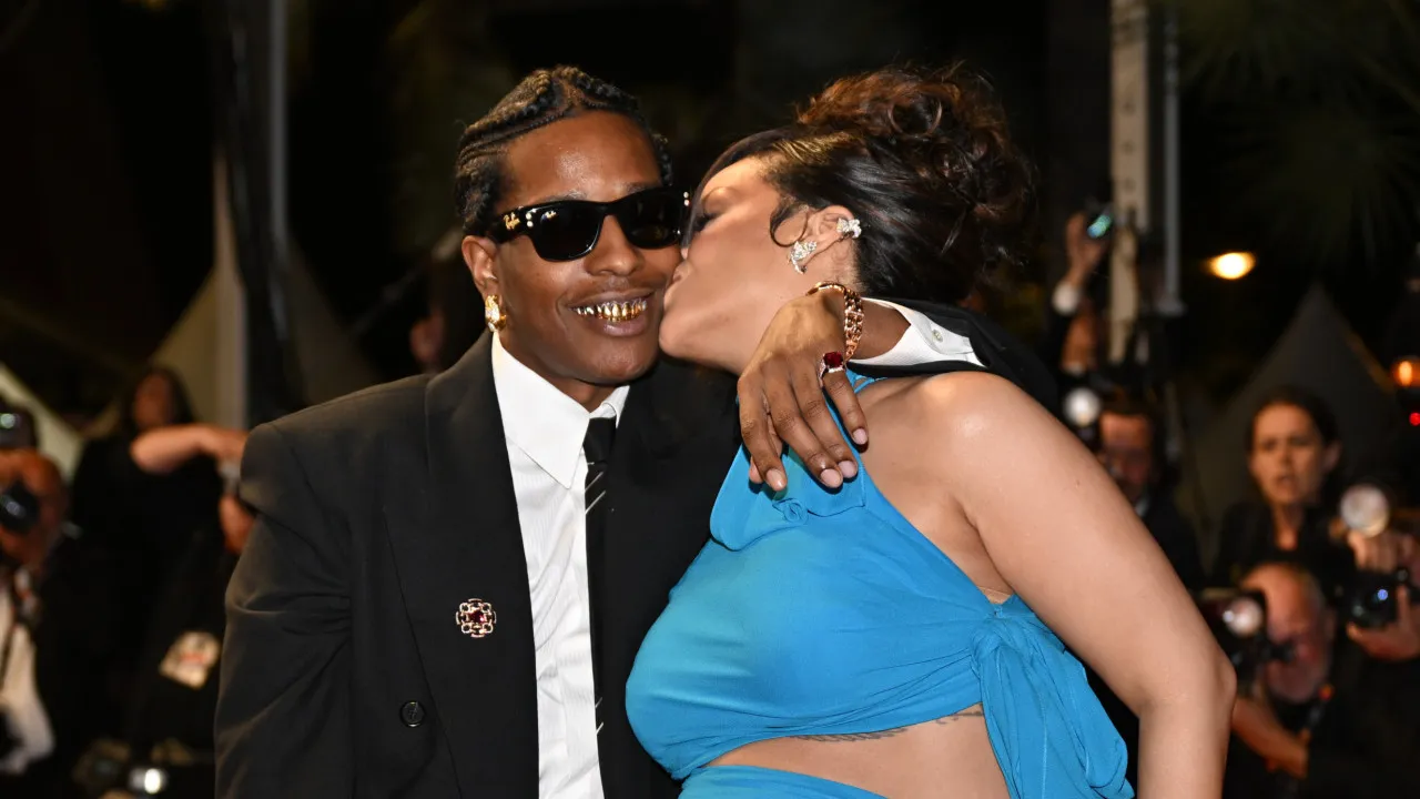Após confirmar gravidez, Rihanna e A$AP Rocky 'brilham' em Cannes