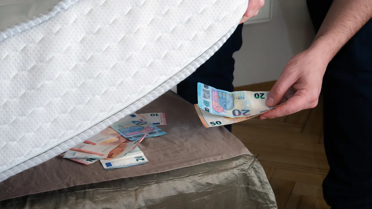 No colchão ou no kit de emergência, é este valor em dinheiro que deve ter
