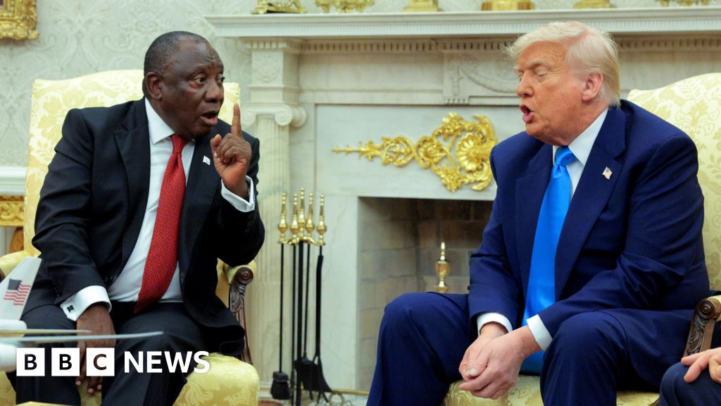 O presidente dos EUA confronta o líder sul -africano com a reivindicação dos africânderes 'perseguidos'