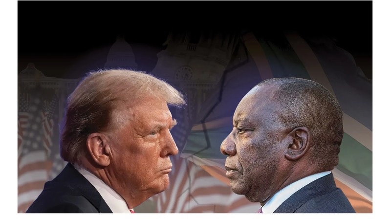 Quatro Ministros Acomphanham Presidente Sul-Africano No Encontro Com Tump