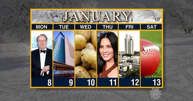 Calendário: semana de 8 de janeiro