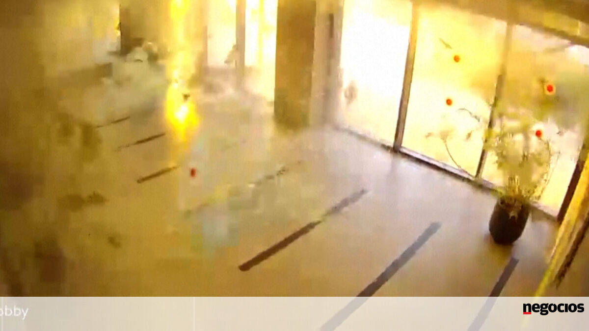 Câmaras de videovigilânia gravam explosão