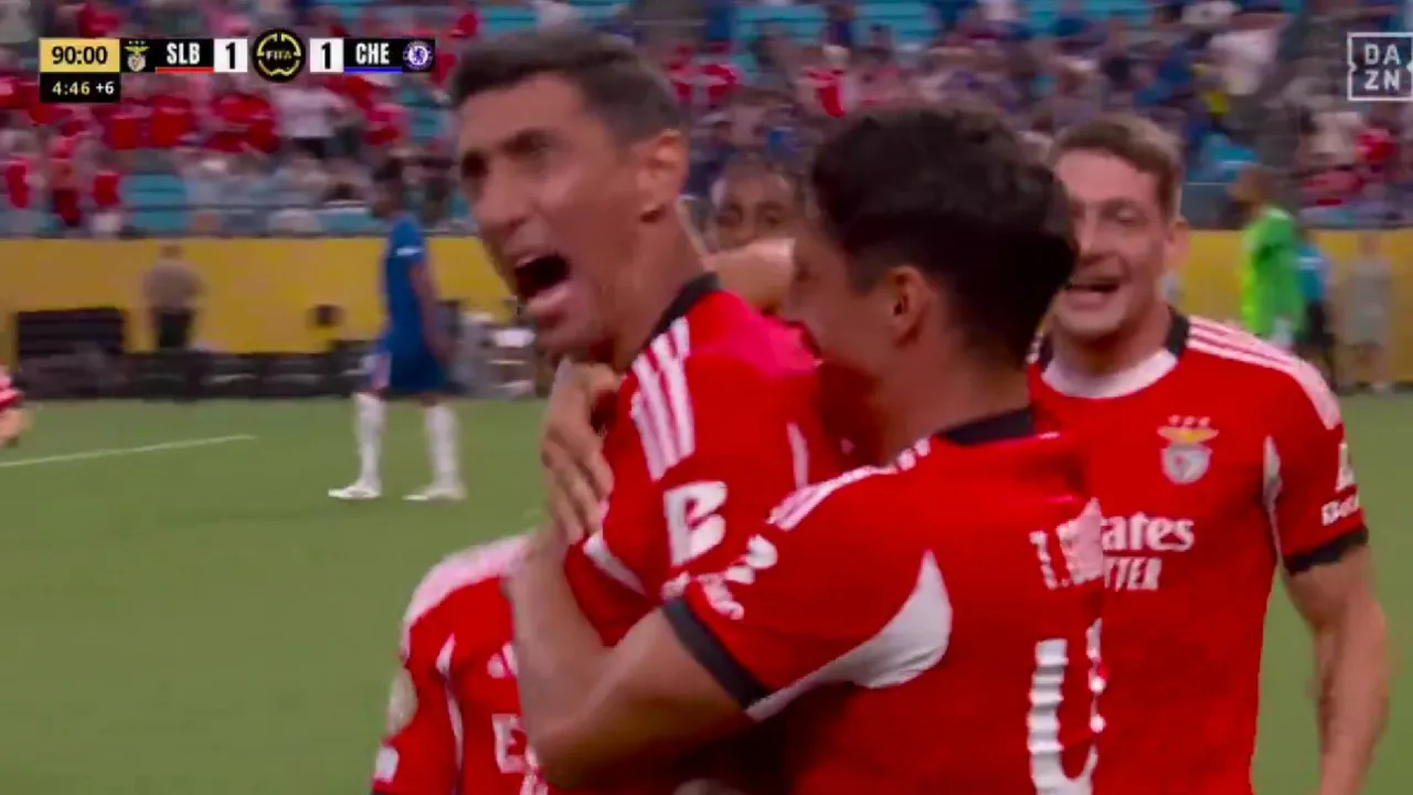 Di María 'safou' benfica nos descontos e forçou Assim o prolongamento
