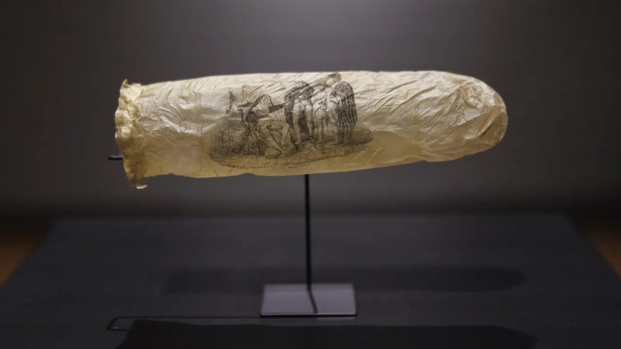 Museu Em Amesterdão Expens preservativo raro com 200 Anos