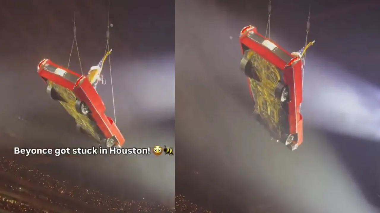 "Parem". Beyoncé interrompe concerto após ficar pendurada em carro