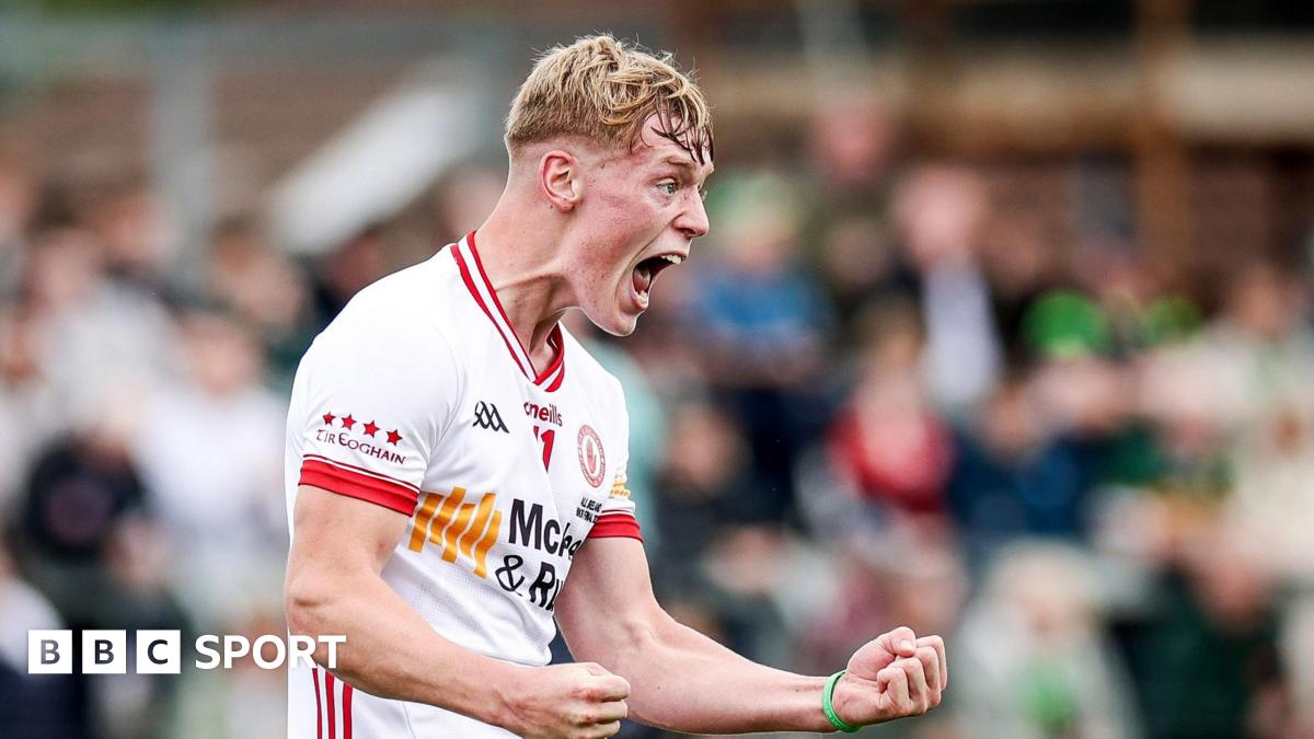Peter Colton celebrates scoring Tyrone