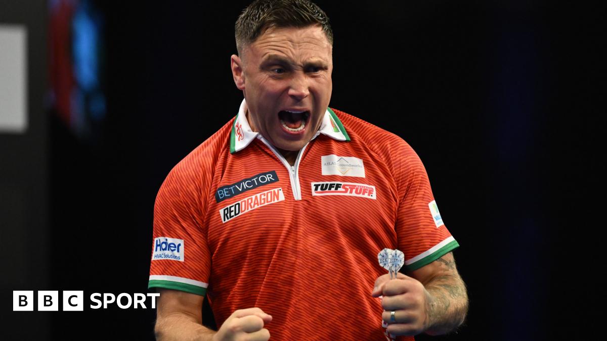 Gerwyn Price celebrates