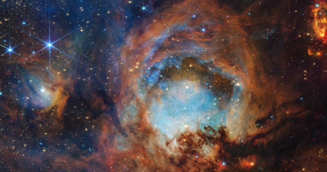 O telescópio webb da NASA captura imagens de novas estrelas formando na pata de gato nebulosa